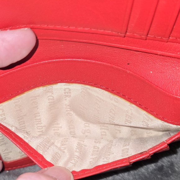 Kate Spade New Yoek Elyce Hot Pink Leather wallet w/red interior.. REHAB - Picture 15 of 16